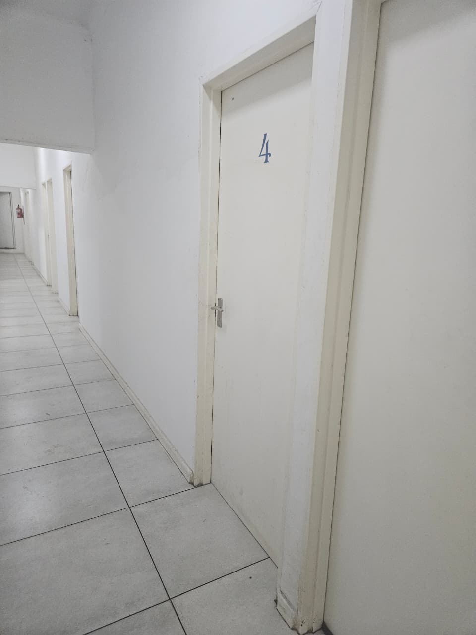 Floor tiling in a corridor